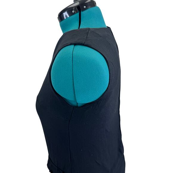 1960s Black Mod Shift Dress w/ Pockets | Size 12 | Vintage Classic - Picture 11 of 16